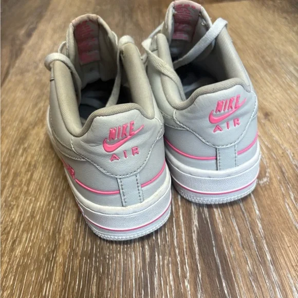 Nike Gray and PinkAir Force 1 (Pre-Owned) Grade School: Size 5